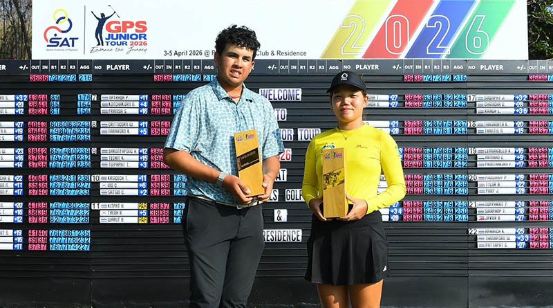 กฤษภาส-กชกรณ์ แชมป์ เอสเอที-จีพีเอส สนามสุดท้าย